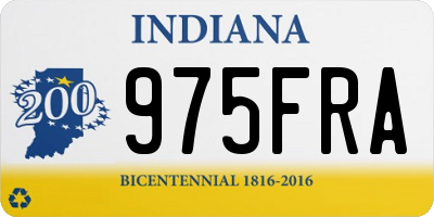 IN license plate 975FRA