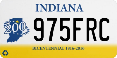IN license plate 975FRC
