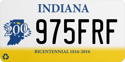 IN license plate 975FRF