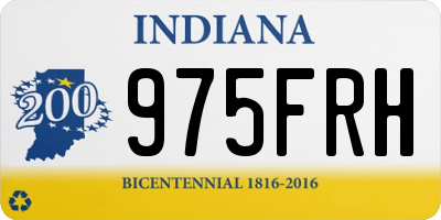 IN license plate 975FRH