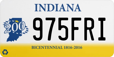 IN license plate 975FRI