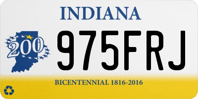 IN license plate 975FRJ