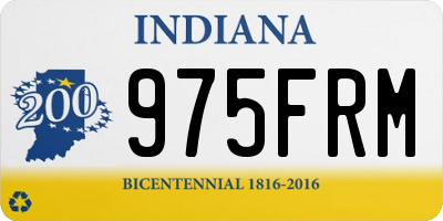 IN license plate 975FRM