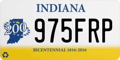 IN license plate 975FRP