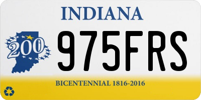 IN license plate 975FRS