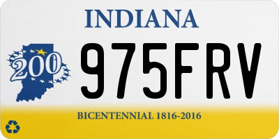 IN license plate 975FRV