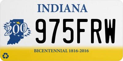 IN license plate 975FRW