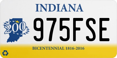 IN license plate 975FSE