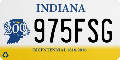 IN license plate 975FSG