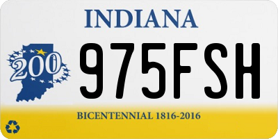 IN license plate 975FSH