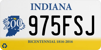 IN license plate 975FSJ