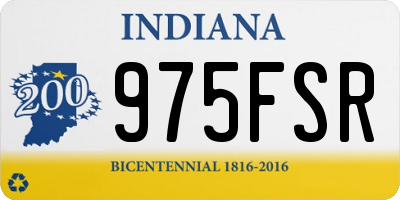 IN license plate 975FSR