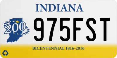 IN license plate 975FST