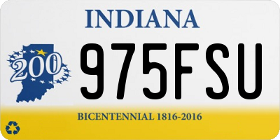 IN license plate 975FSU