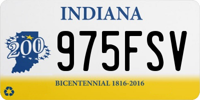 IN license plate 975FSV