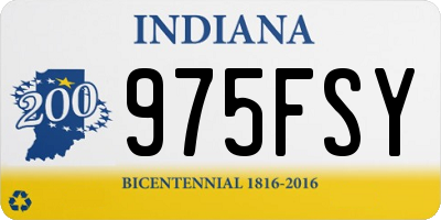 IN license plate 975FSY