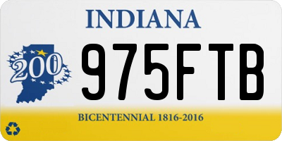 IN license plate 975FTB