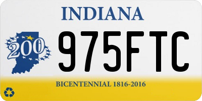 IN license plate 975FTC