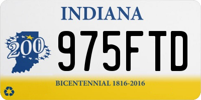 IN license plate 975FTD