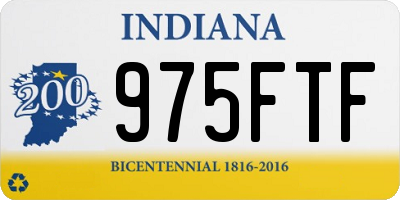 IN license plate 975FTF