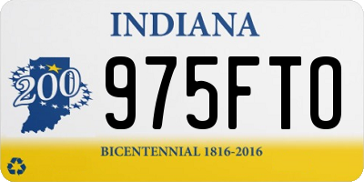IN license plate 975FTO