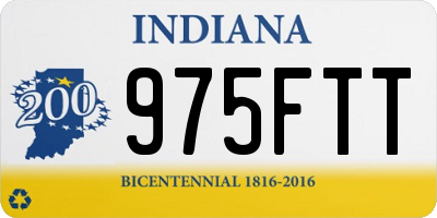 IN license plate 975FTT