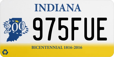 IN license plate 975FUE