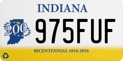 IN license plate 975FUF