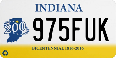 IN license plate 975FUK