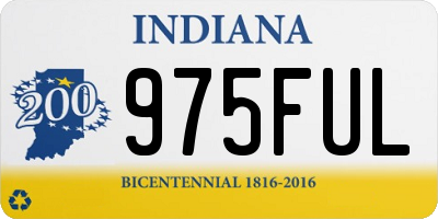 IN license plate 975FUL