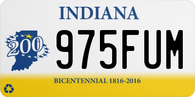 IN license plate 975FUM