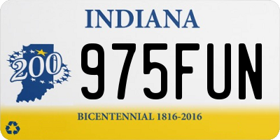 IN license plate 975FUN