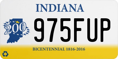 IN license plate 975FUP