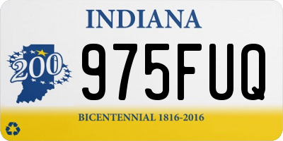 IN license plate 975FUQ