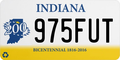 IN license plate 975FUT