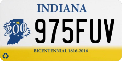 IN license plate 975FUV
