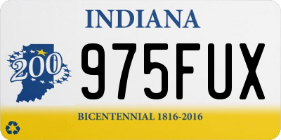 IN license plate 975FUX