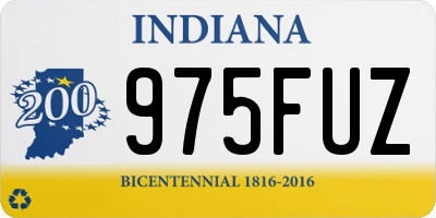 IN license plate 975FUZ