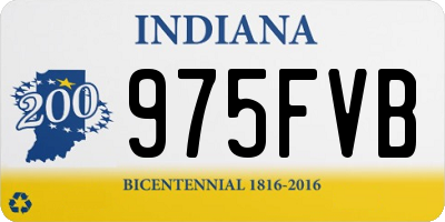 IN license plate 975FVB