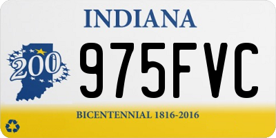 IN license plate 975FVC