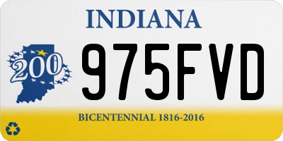 IN license plate 975FVD