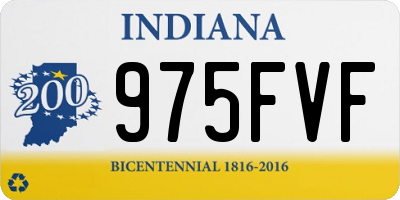 IN license plate 975FVF