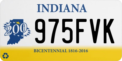IN license plate 975FVK