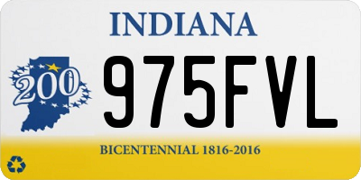 IN license plate 975FVL