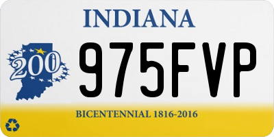 IN license plate 975FVP