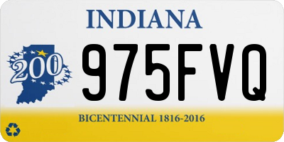 IN license plate 975FVQ