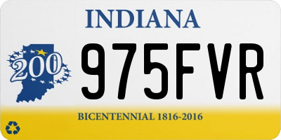 IN license plate 975FVR
