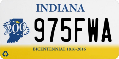 IN license plate 975FWA