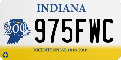 IN license plate 975FWC