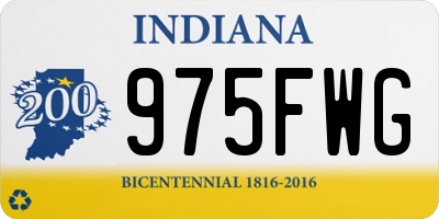 IN license plate 975FWG